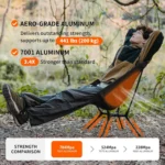 Naturehike Ultralight Folding Camping Chair – Aluminum Alloy Portable Chair for Hiking & Fishing, 200kg Load - Image 5