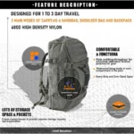 Waterproof Travel Duffel Bags – 40L / 60L / 80L Large Capacity Luggage Tote for Men, Weekend & Outdoor Travel - Image 5
