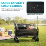 40" Collapsible Heavy-Duty Wagon Cart – 265LBS Load for Camping & Outdoor Use - Image 3