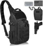 BTAC 10L Tactical EDC Backpack – Military Shoulder Bag with Sling for Concealed Carry, Hiking & Travel (Black)