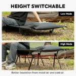 XL Camping Cot for Adults – Portable Folding Bed, Ultra-Stable Sleep Cot Supports 400 lbs - Image 2