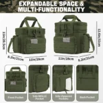 Tactical Expandable Lunch Box – Heavy-Duty Leak-Proof Insulated Cooler Bag with MOLLE Webbing for Camping & Outdoor Activities - Image 2
