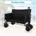 40" Collapsible Heavy-Duty Wagon Cart – 265LBS Load for Camping & Outdoor Use - Image 5