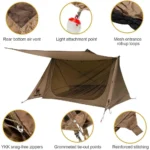 Ultralight Bushcraft Shelter 2.0 – Lightweight 2-Person Camping Tent with Porch - Image 7