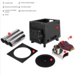 Outdoor Portable Camping Wood Stove Picnic Cook Folding Heating Wood Burning - Image 7