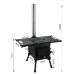 Outdoor Portable Camping Wood Stove Picnic Cook Folding Heating Wood Burning - Image 6