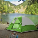 3-Person Waterproof Family Tent – Lightweight Backpacking Shelter with Rainfly- Green - Image 2