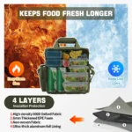 Tactical Expandable Lunch Box – Heavy-Duty Leak-Proof Insulated Cooler Bag with MOLLE Webbing for Camping & Outdoor Activities - Image 4