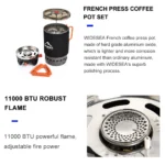 Widesea Camping Cooking System – Outdoor Gas Stove with Heat Exchanger & Cookware Set - Image 4